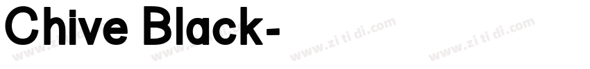 Chive Black字体转换